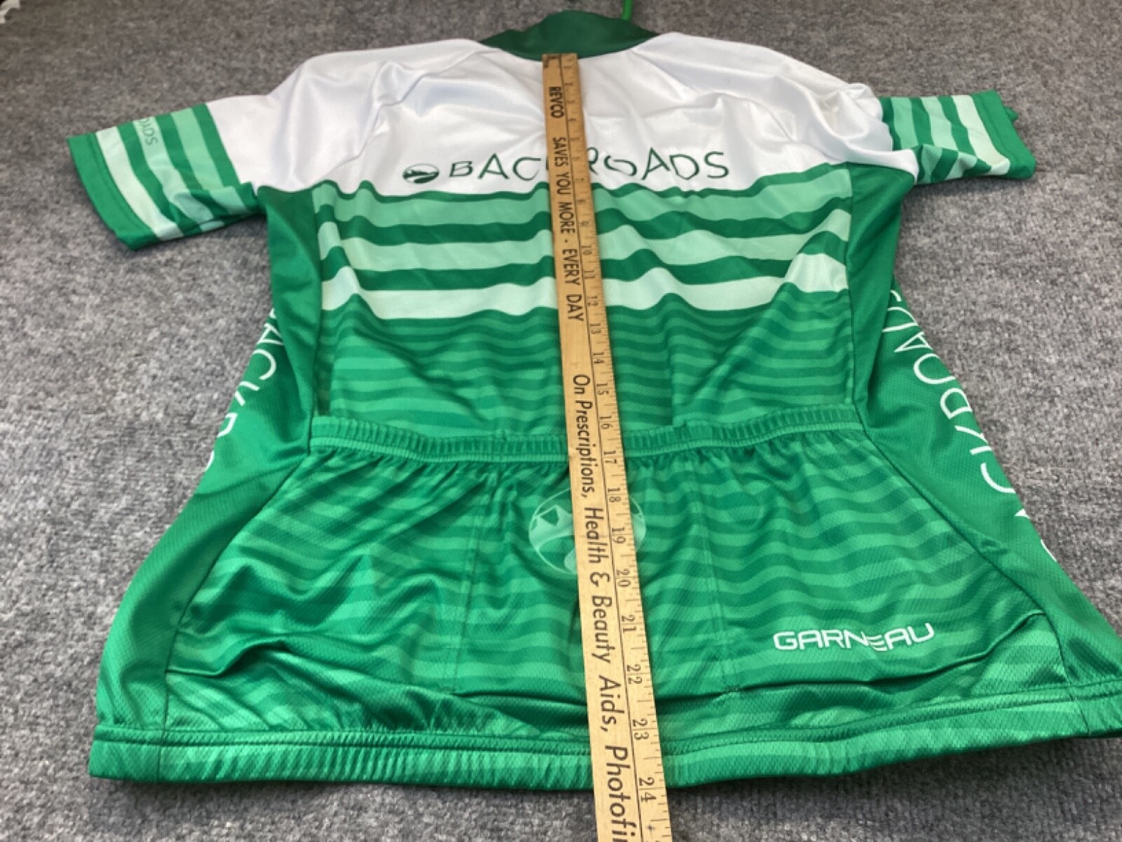 Louis Garneau Cycling jersey Mens Medium Green Backroads bicycle