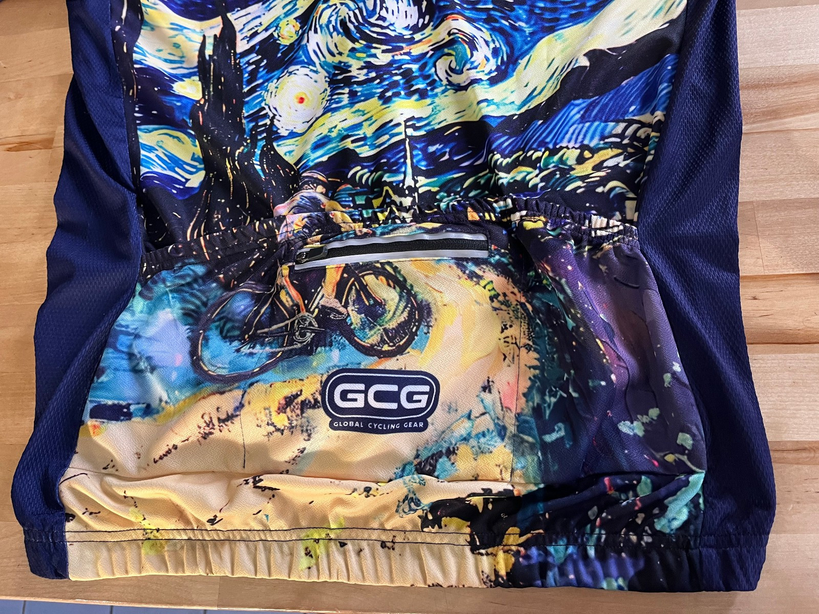 Global Cycling Gear GCG Starry Night Cycling Short Sleeve Cycling Jersey Men’s L