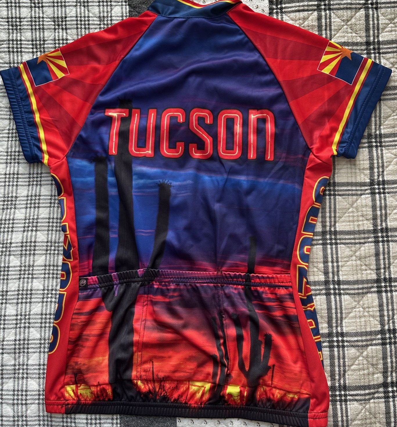 PACE SPORTSWEAR TUCSON TEAM CYCLING WOMENS JERSEY FREE HELMET COVER FREE SHIP !!
