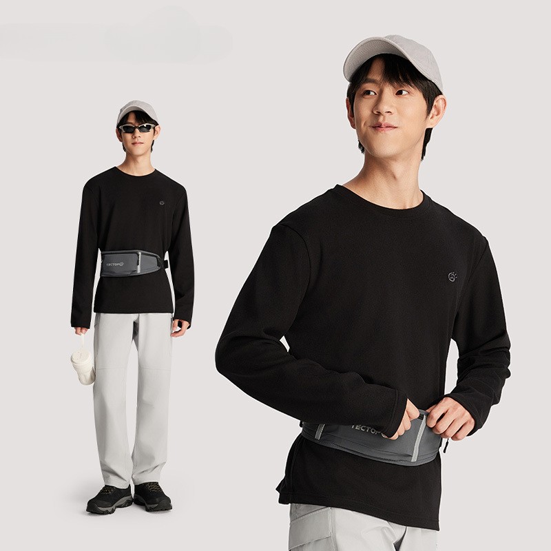 New Outdoor High Quality Men’s Round Neck Base Layer Sweatshirt Fleece Jacket