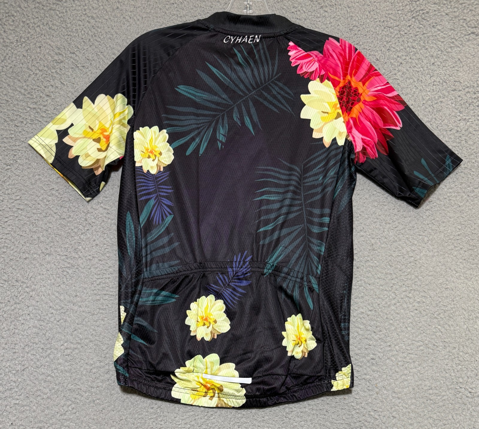 Cyhaen Cool Max Full Zip Cycling Jersey Mens Large Floral NEW