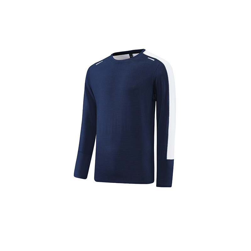 Men’s Reflective Long Sleeve T-Shirt Round Neck Cycling Sport Casual Fitness Top