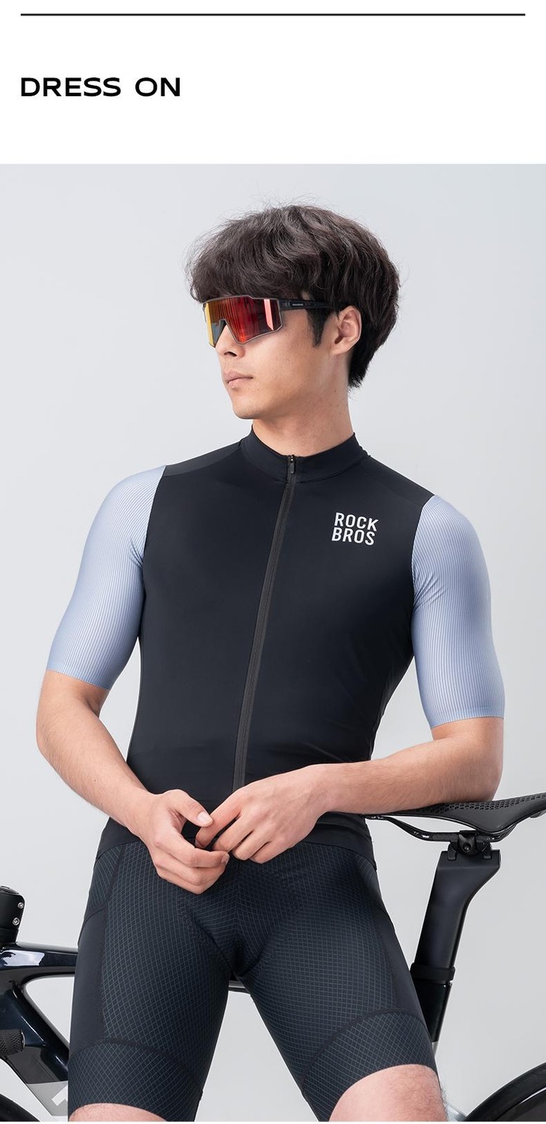 Rockbros Men’s Cycling Shirt Summer Mtb Road Cycling Jersey 2024 Fashion Color B