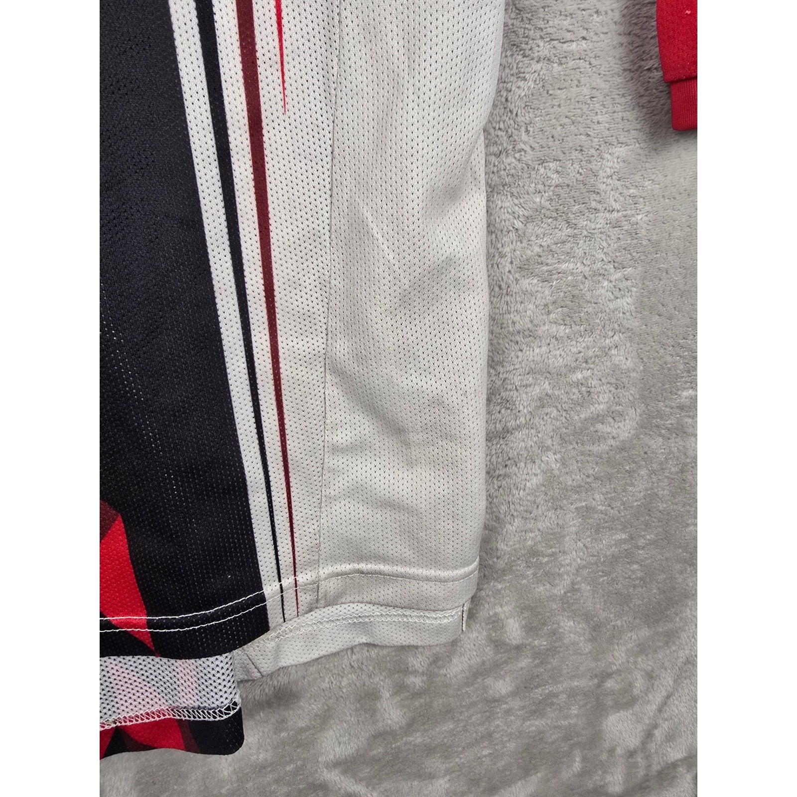 Fly Racing Kinetic Motocross Jersey Mens XL Red Black Geometric Long Sleeve Read