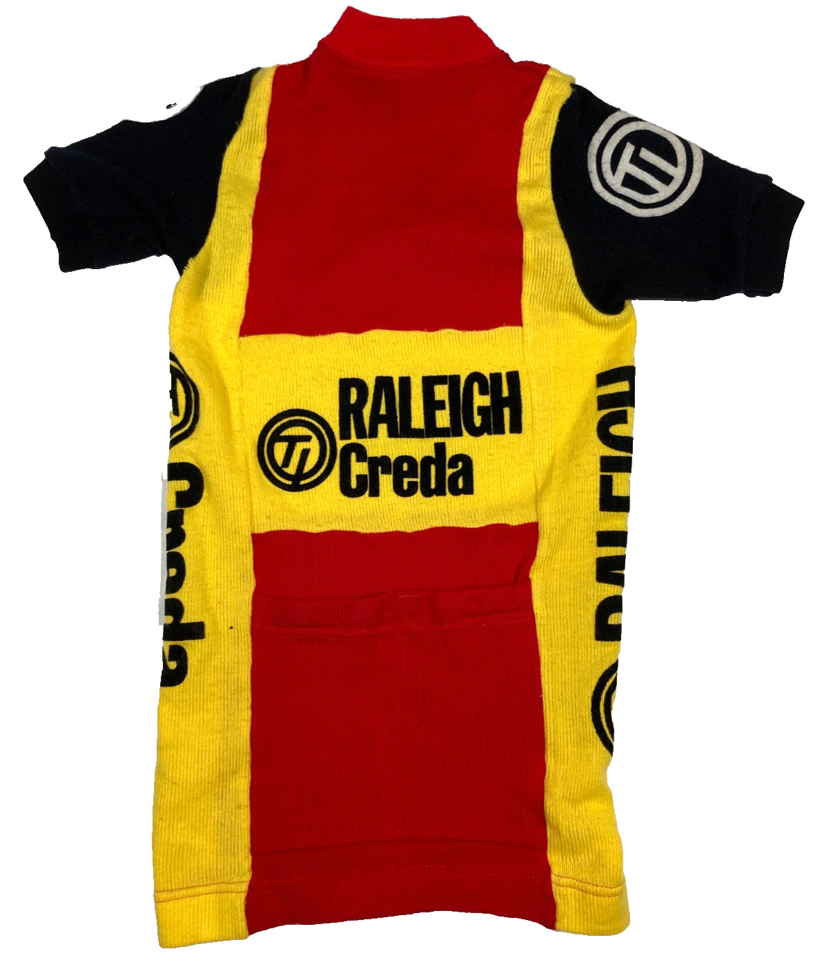 TI Raleigh Creda Campognolo Vintage Acrylic Cycling Jersey XXS? YOUTH SIZE?
