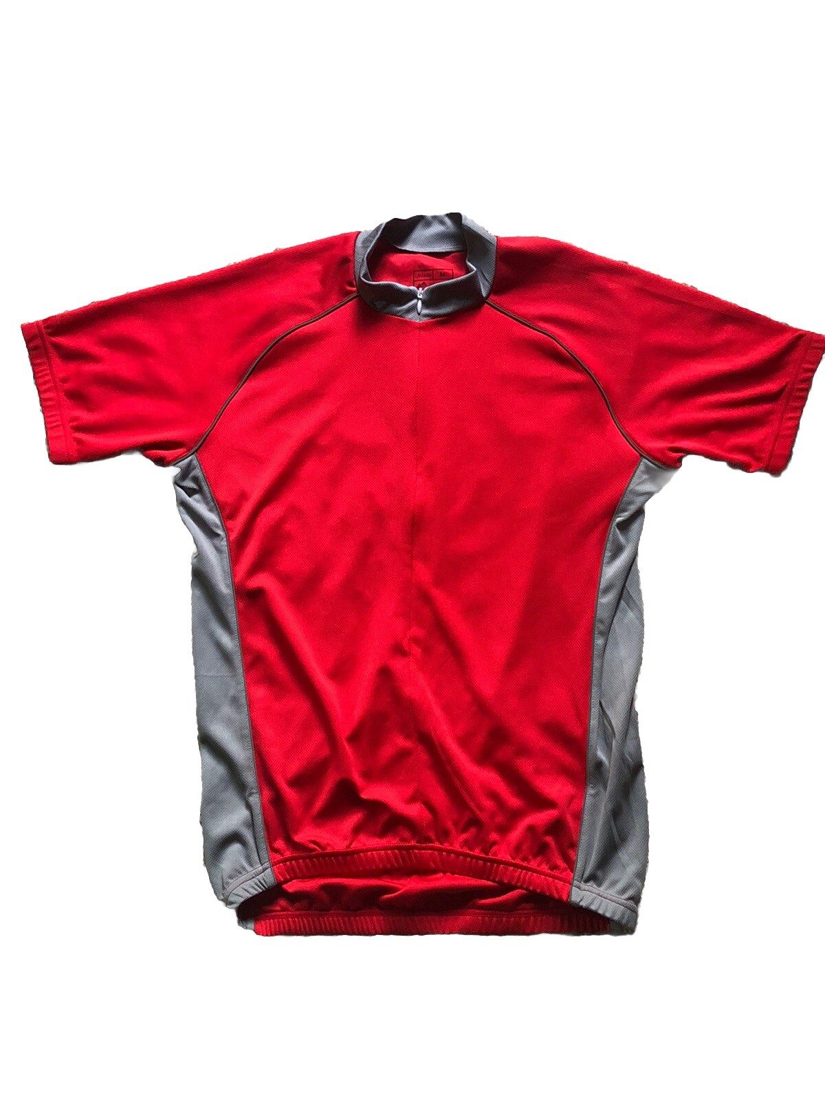 Peak 1 Unisex Short Sleeve Cycling Shirt Red Gray Size Medium