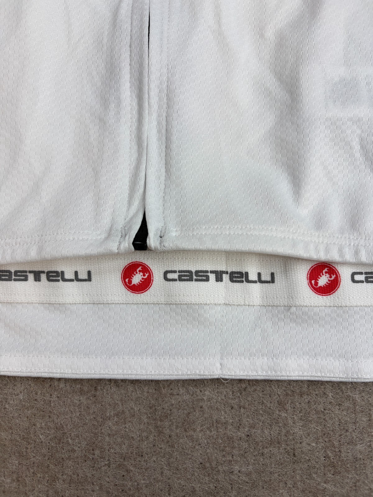 Castelli Cycling Jersey Small White Full Zip Notre Dame Team Kit NEW