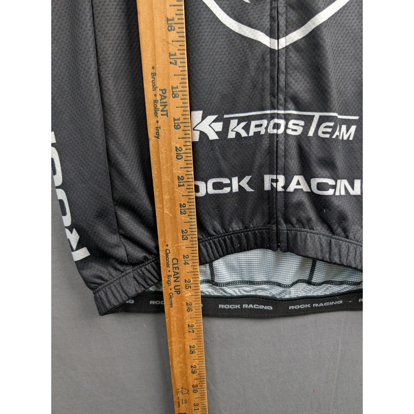 Rock Racing Kros Team Mens Cycling Jersey Black Skull Graphic Short Sleeve