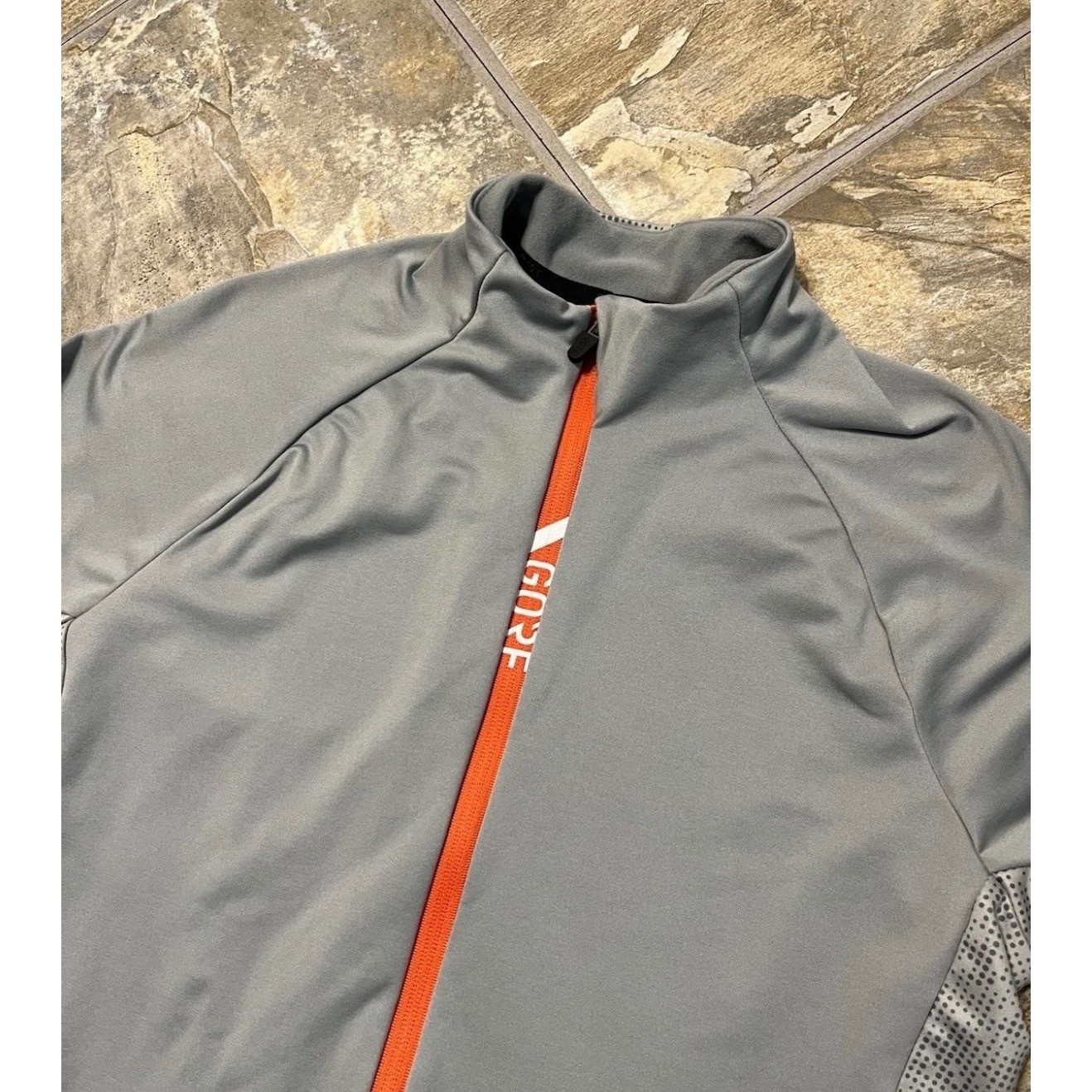 Gore Wear Cycling Jersey Mens Medium Gray Full Zip Long Sleeve