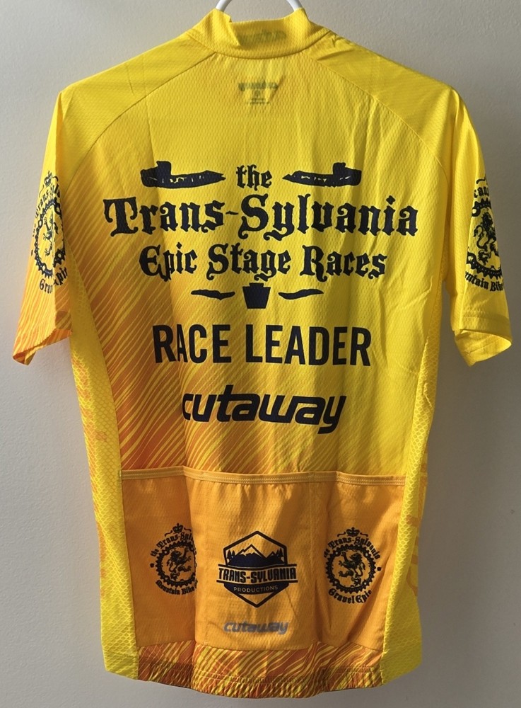 (2) Cutaway Bicycle Jerseys – Trans-Sylvania Epic Race Leader Size L