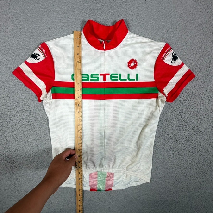 Castelli Cycling Jersey Mens Small Full Zip Performance Compression Logo Pockets
