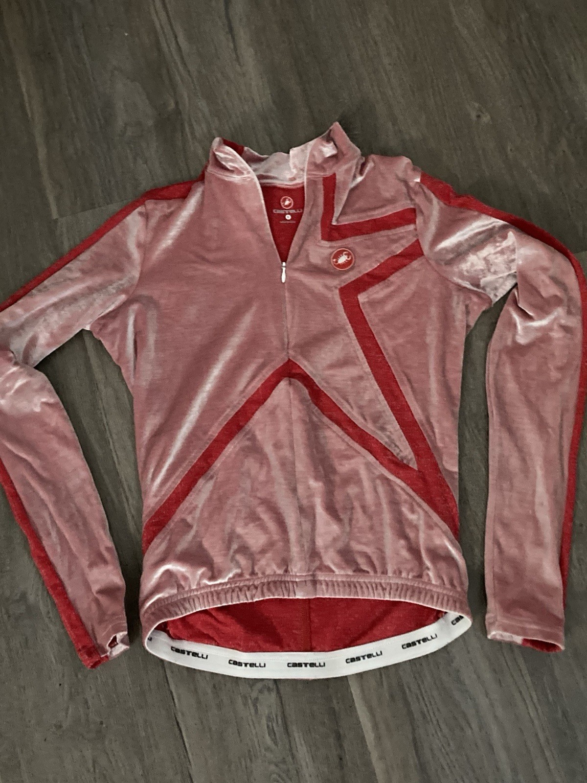 Castelli Women’s Size Small Pink and Red Cycling Long Sleeve Jersey