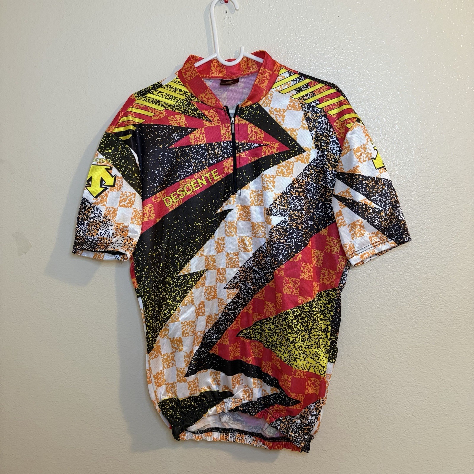 Rare Vintage Descente Bike Jersey 2XL Graphic All Over Print Multicolor Retro