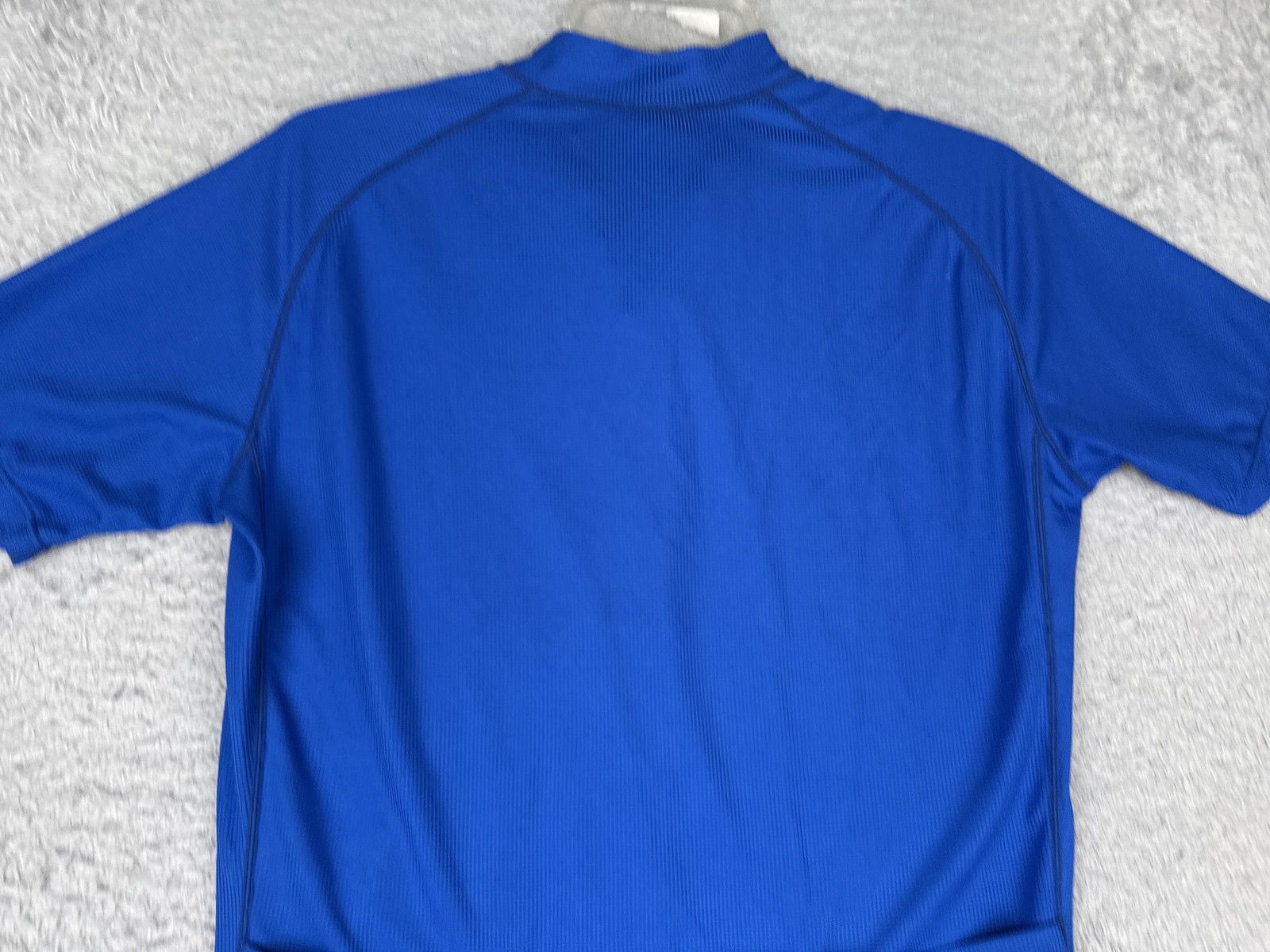 Louis Garneau Cycling Jersey Mens Medium Blue Full Zip Reflective Pockets Top