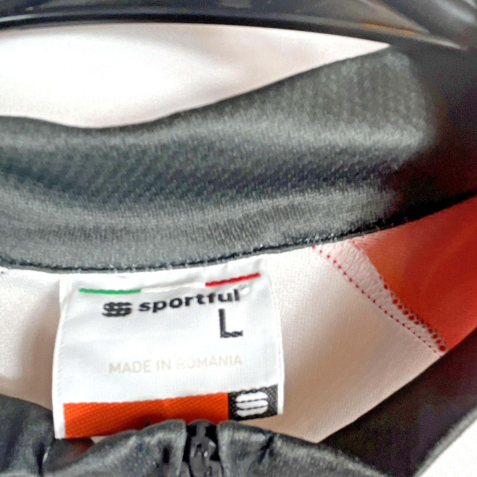 Sportful NWT Cycling Jersey White/Black/Red Graphic Large Full Zip w/Pockets
