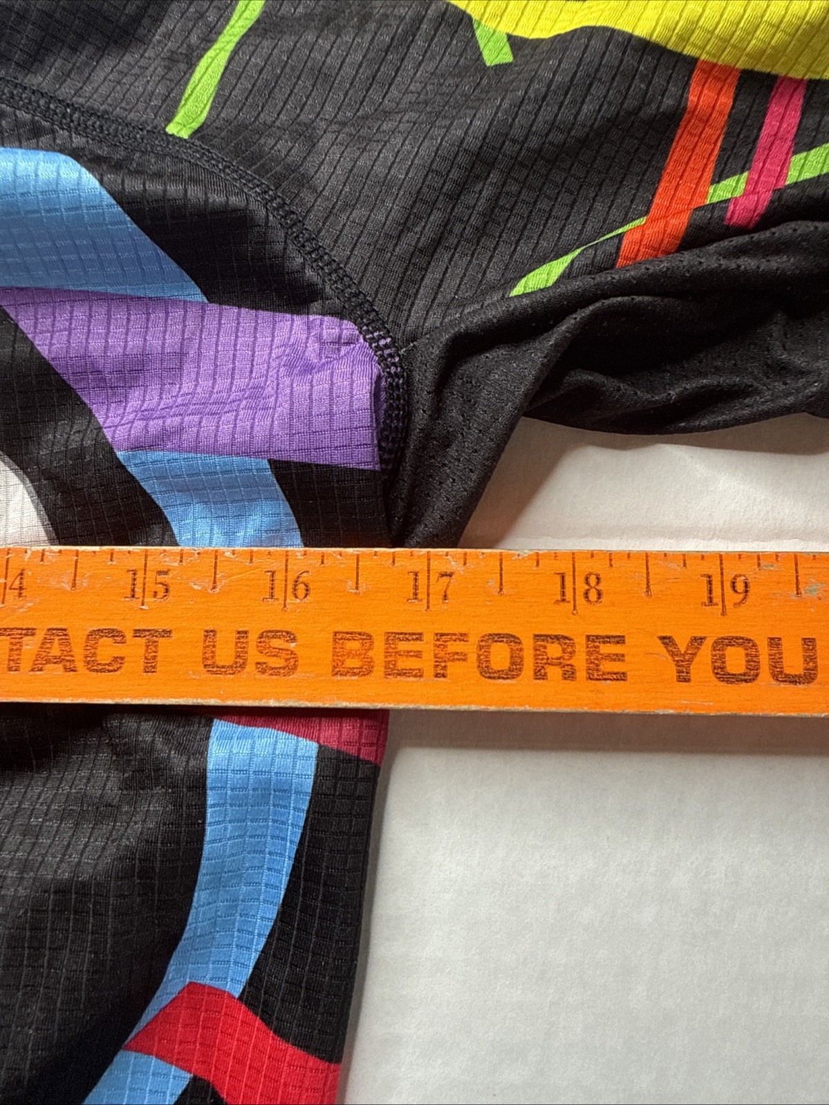 Pactimo Cycling Jersey Men Sz M Black Bright Multi Color Full Zip Short Sleeve