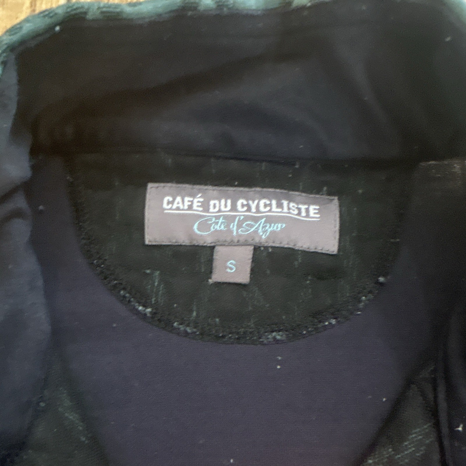 Café du Cycliste Côte d’Azur Women’s Cycling Jersey Full Zip S Green/Black