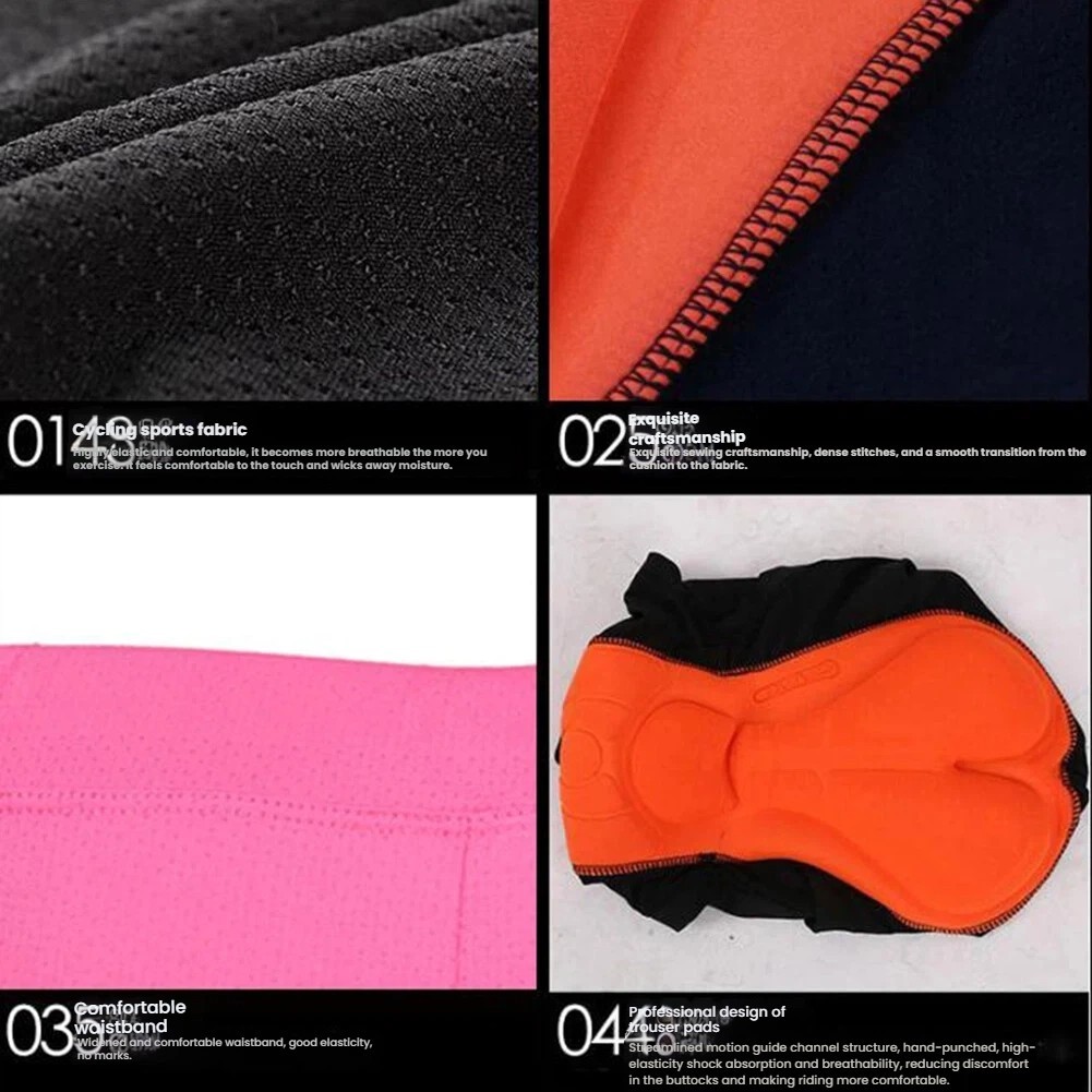 Breathable Cycling Shorts with Gel Sponge Padding for Comfort and Mobility