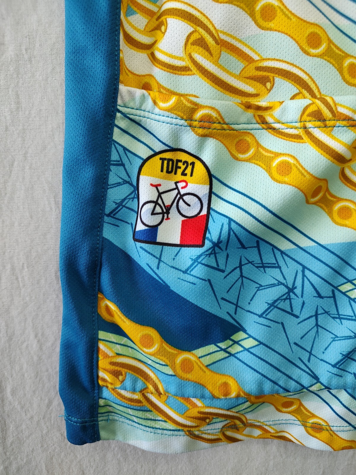 Terry Cycling Soleil Jersey Womens Unsized Blue Polyester Mesh Tour De France 21