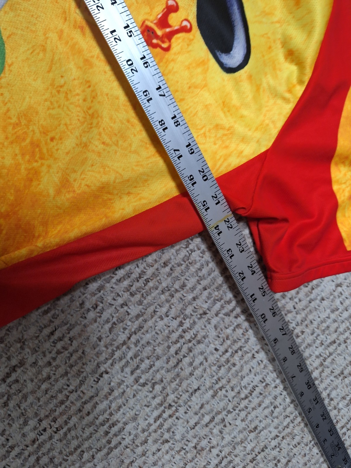 Primal Cycling Jersey L Red Yellow Frog Graphic Easy Rider 1/4 Zip Shirt