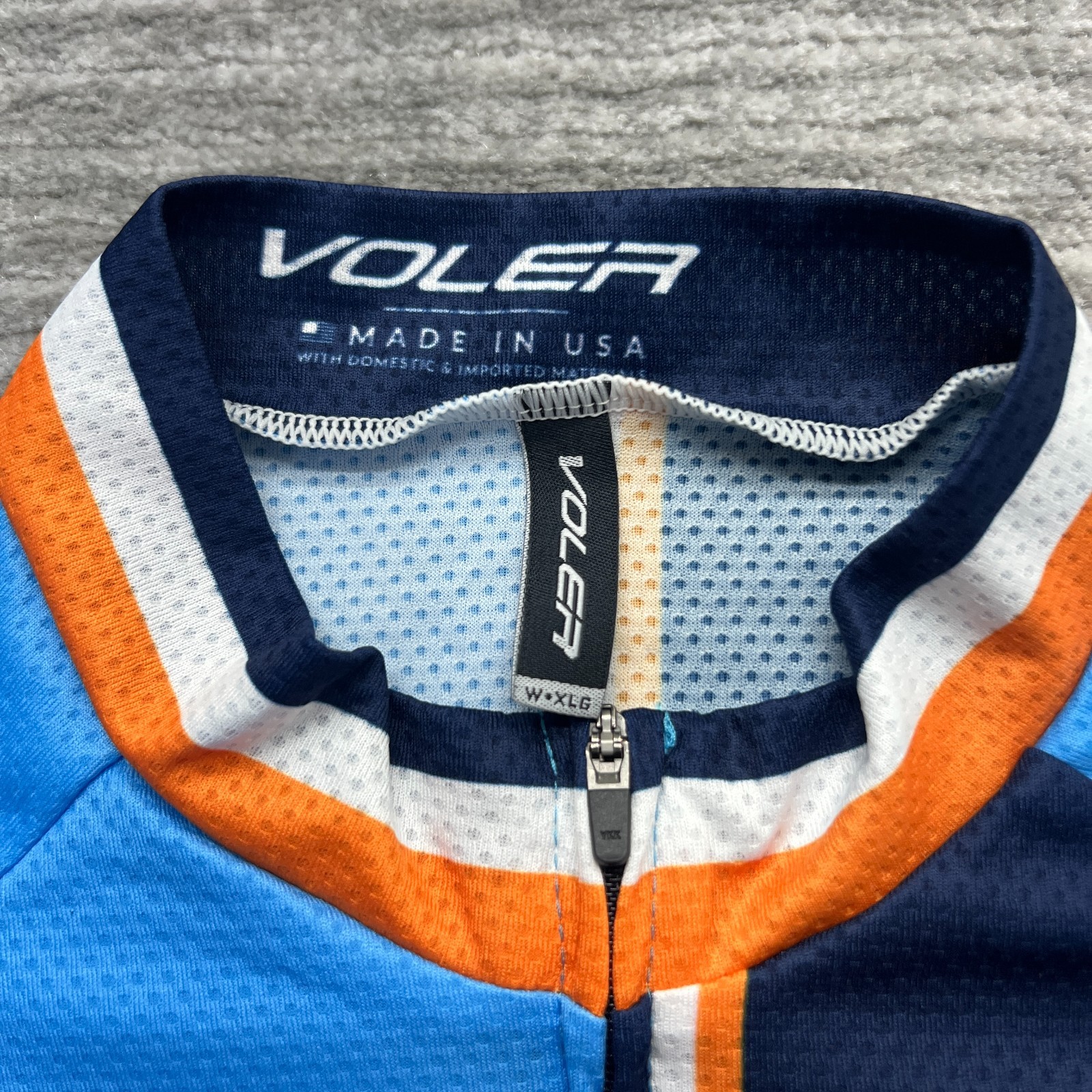 Voler Cycling Shirt Size XL Womens Davis California Bicycle Biking Club Blue