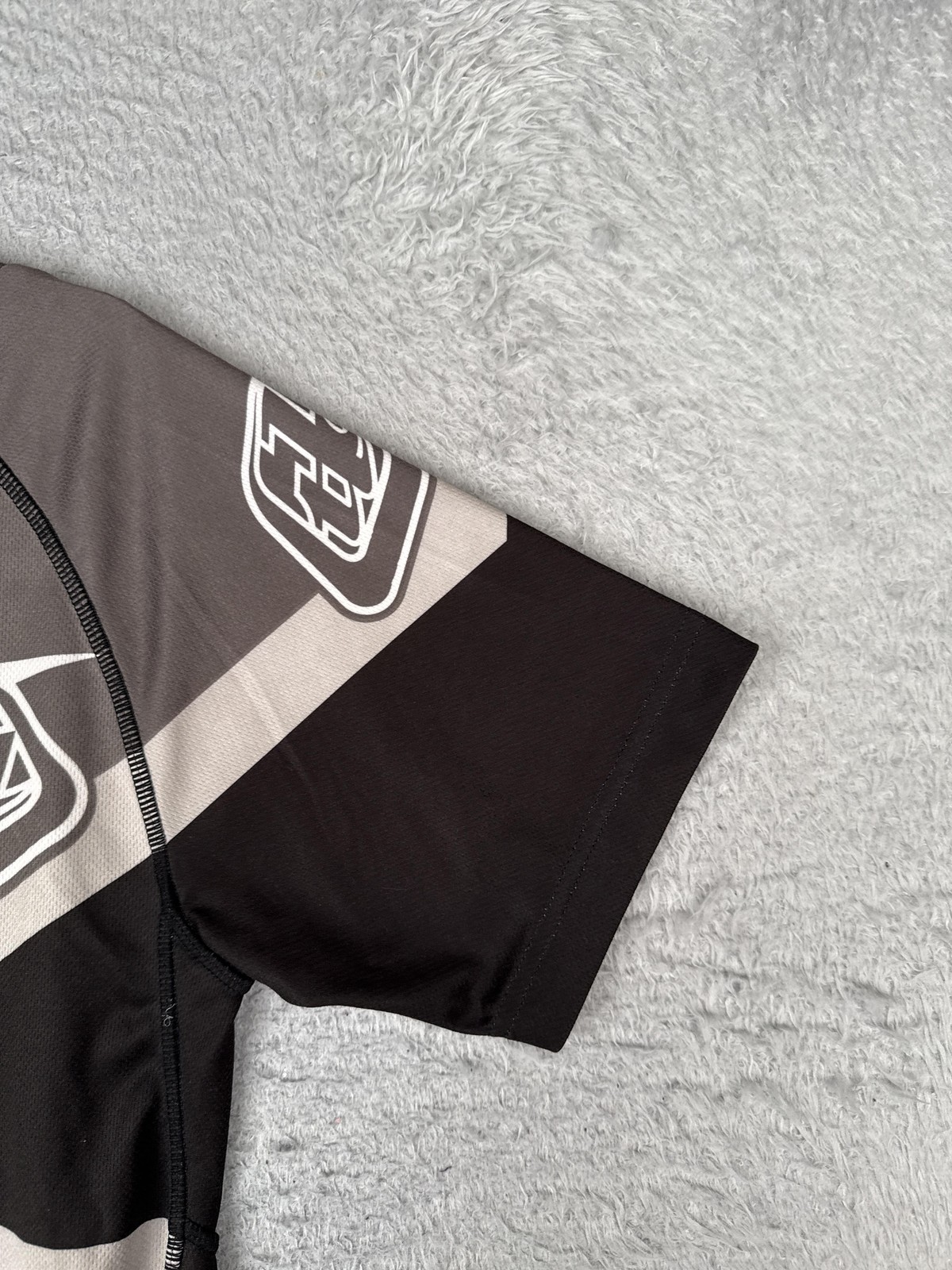 Troy Lee Designs Cycling Jersey Mens Small Gray Colorblock Full Zip Pockets Top