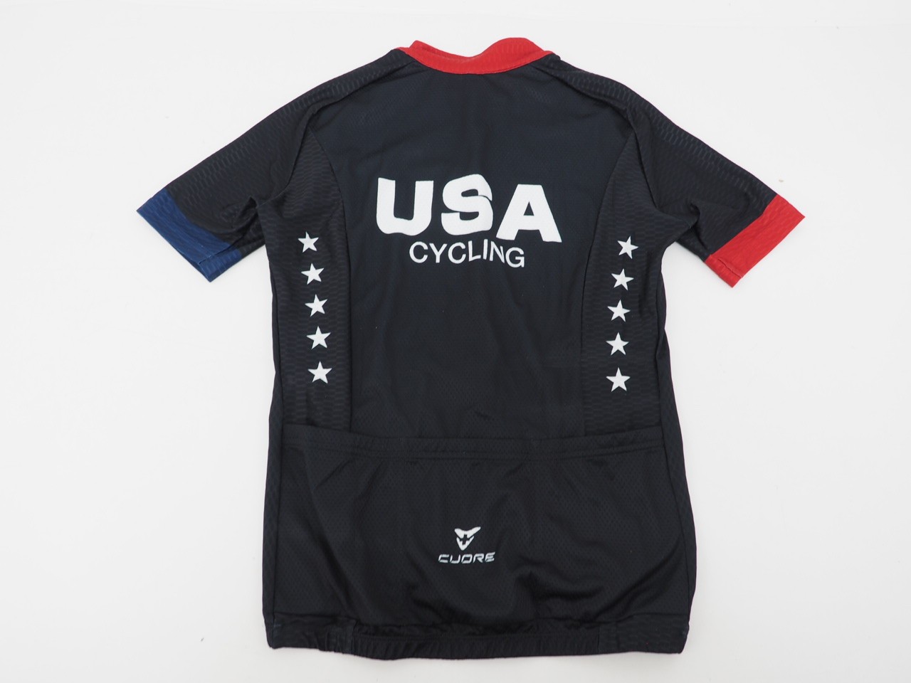 New! Cuore Men’s Silver Cycling SS Race Jersey XXL USA Cycling Custom
