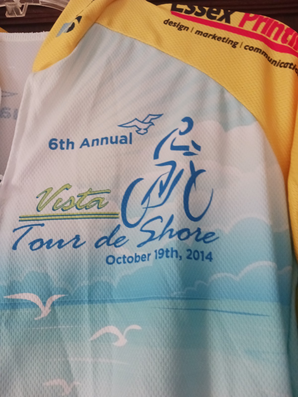 Tour Of Shore Lighthouse Beach, Bicyling Long Sleeve Zip Front Size Large