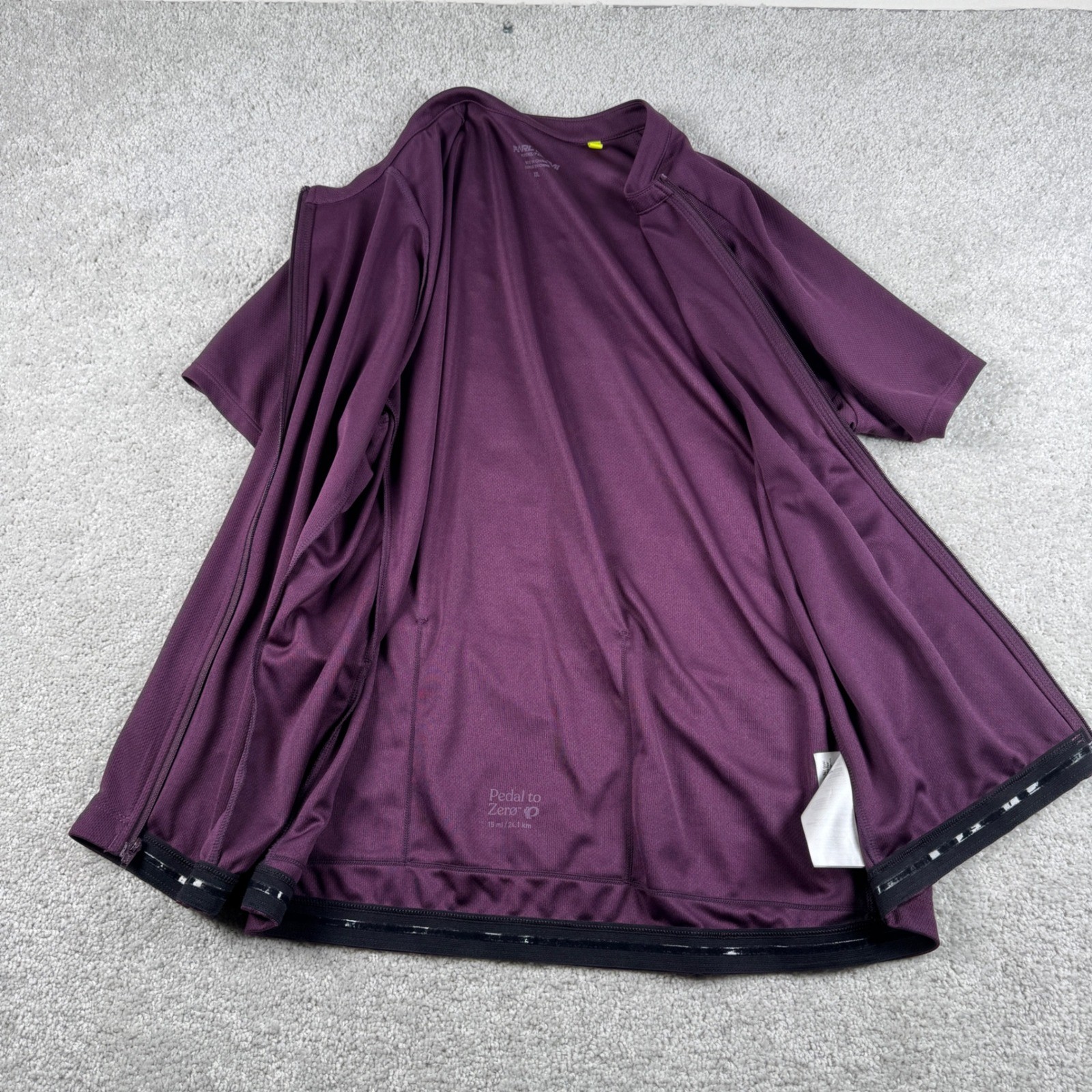 Pearl Izumi Cycling Jersey Womens XXL Purple Short Sleeve Pedal to Zero Full Zip