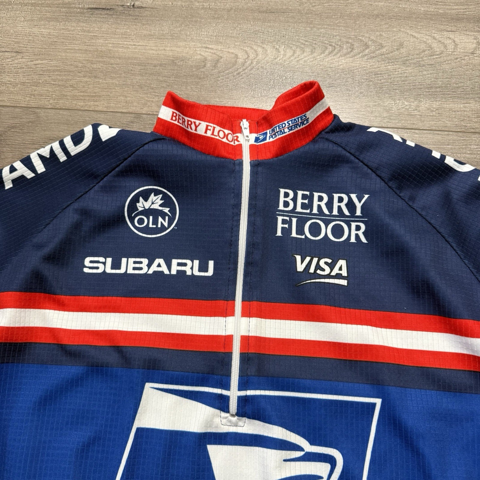 Vintage Nike USPS Trek Cycling Jersey Large Made In Italy Visa Subaru Bissell