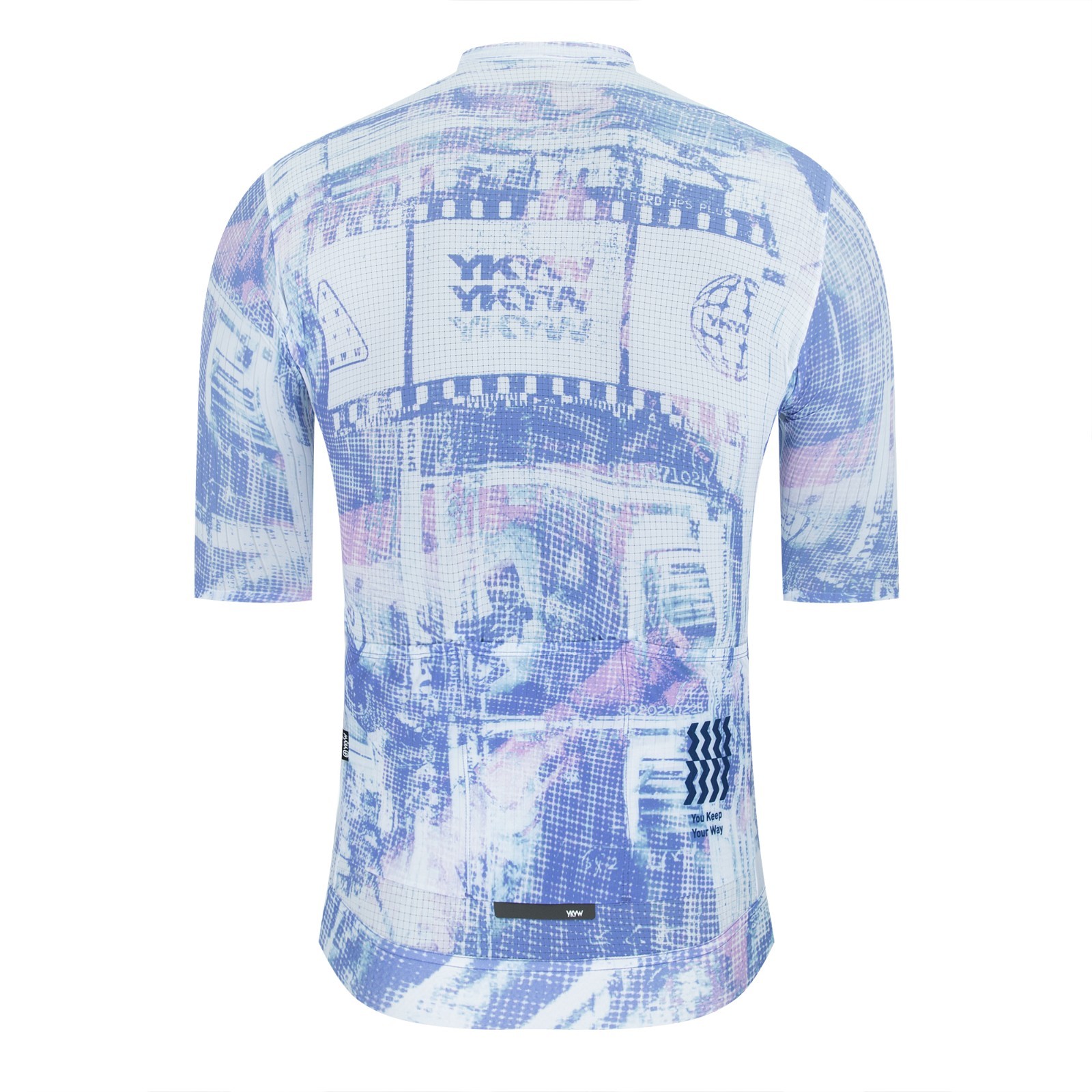YKYW Mens Short Sleeve Cycling Jersey Quick Dry Anti-Slip Road MTB Slim Fit Top