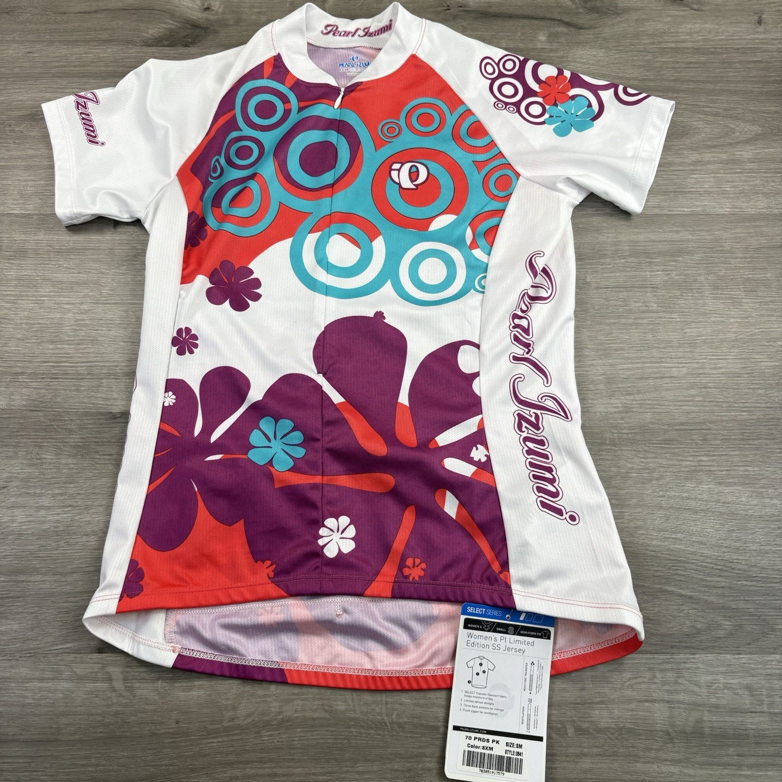 IP Pearl Izumi Womens Small Limited Select Series Bicycle Jersey Back Pocket