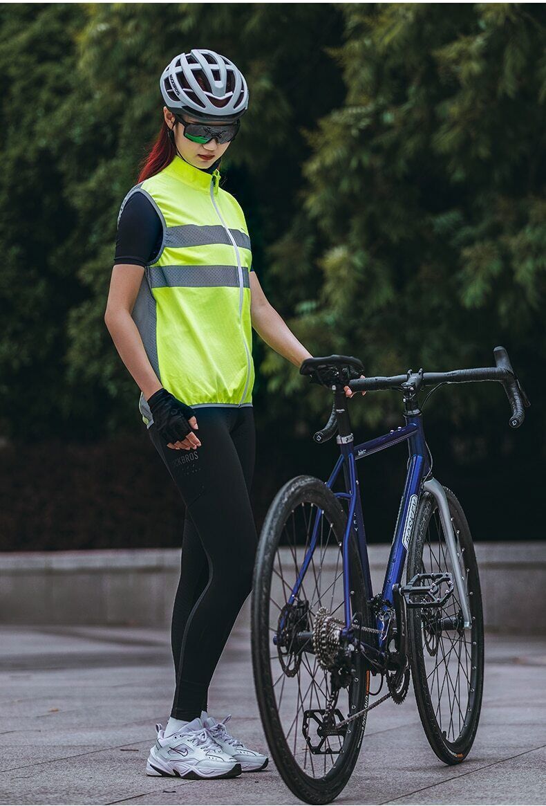 ROCKBROS Bike Cycling Mesh Sleeveless Vest Reflective Safety Motorcycle Gilet