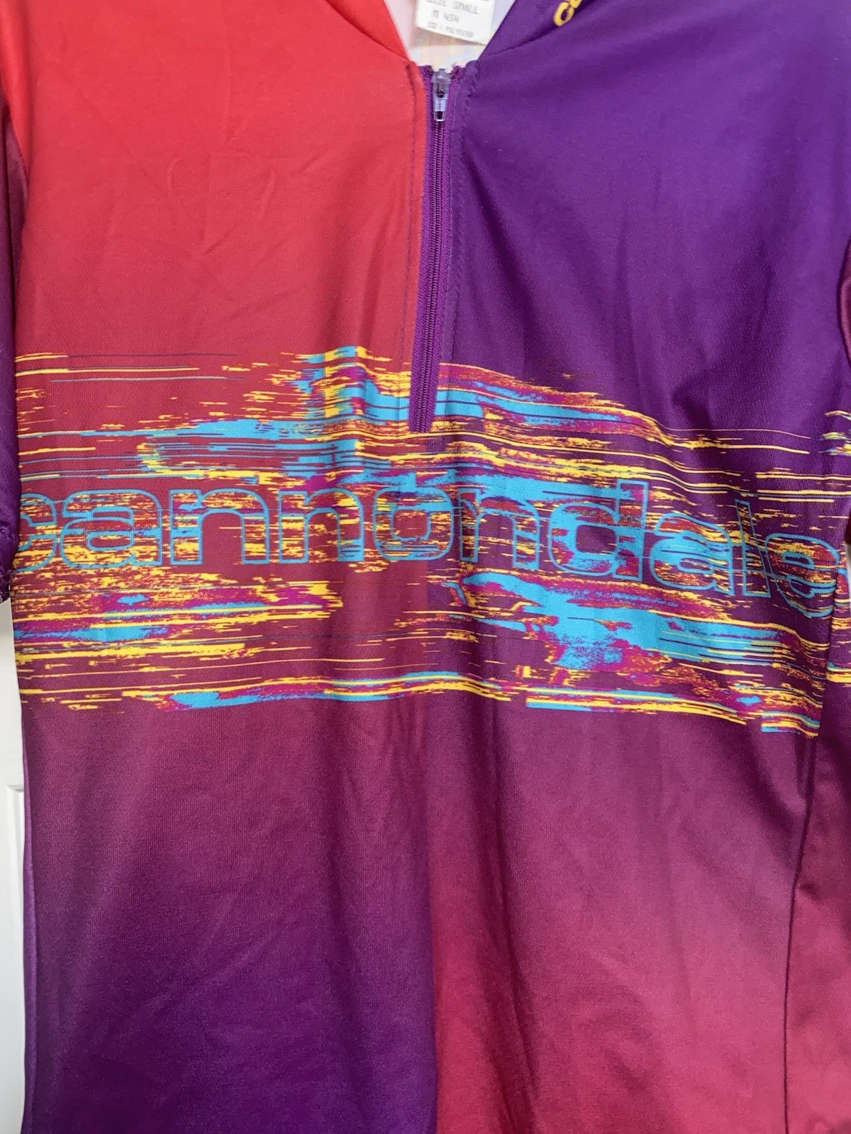 Vintage 90s Cannondale Mens 1/2 Zip Cycling Jersey Size Small Made In USA
