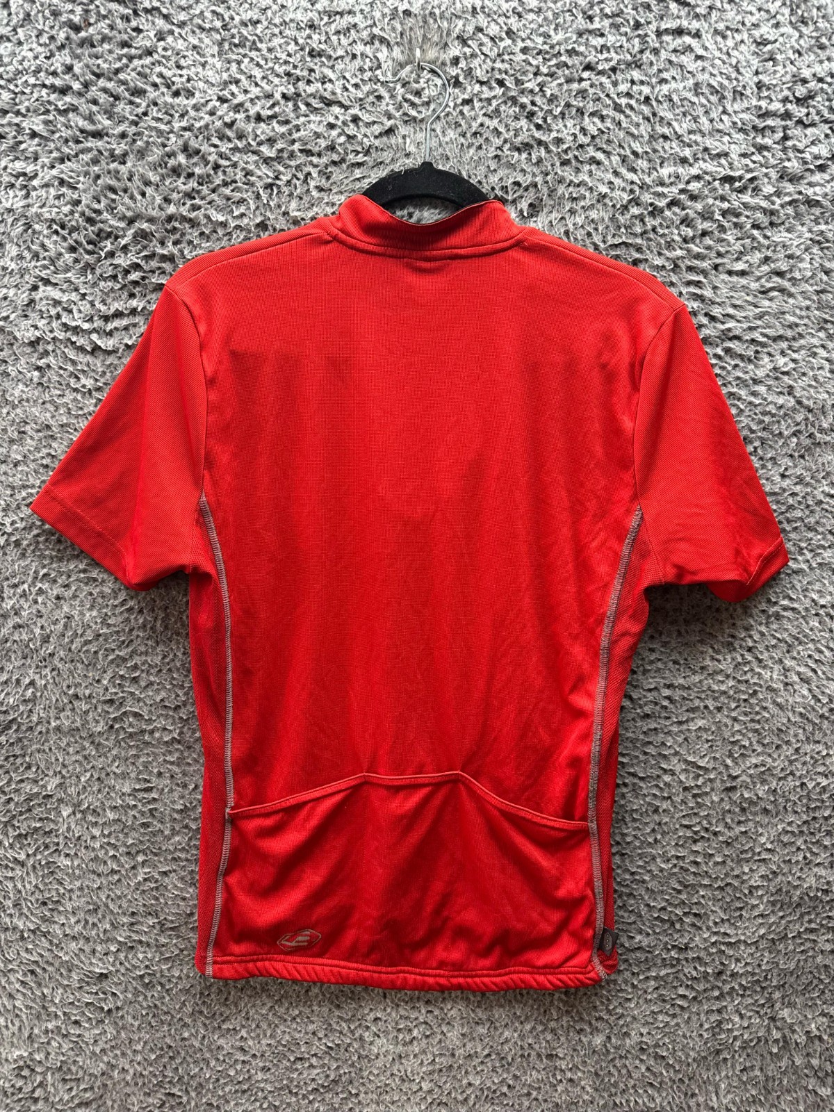 Briko High Neck Quarter Zip Classic Short Sleeve Cycling Jersey Red Mens Size L