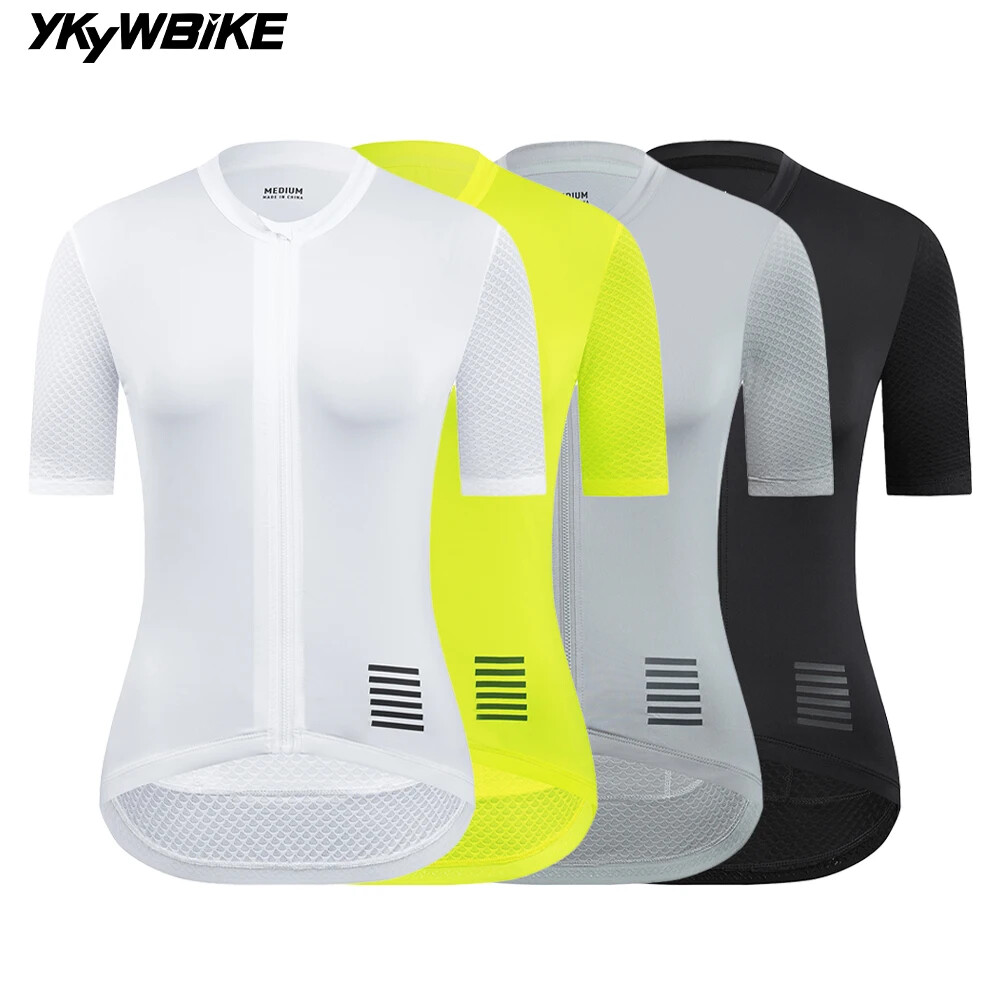 YKYWBIKE Women Cycling Jersey Short Sleeve Slim Female Bicycle Road Bike Shirt