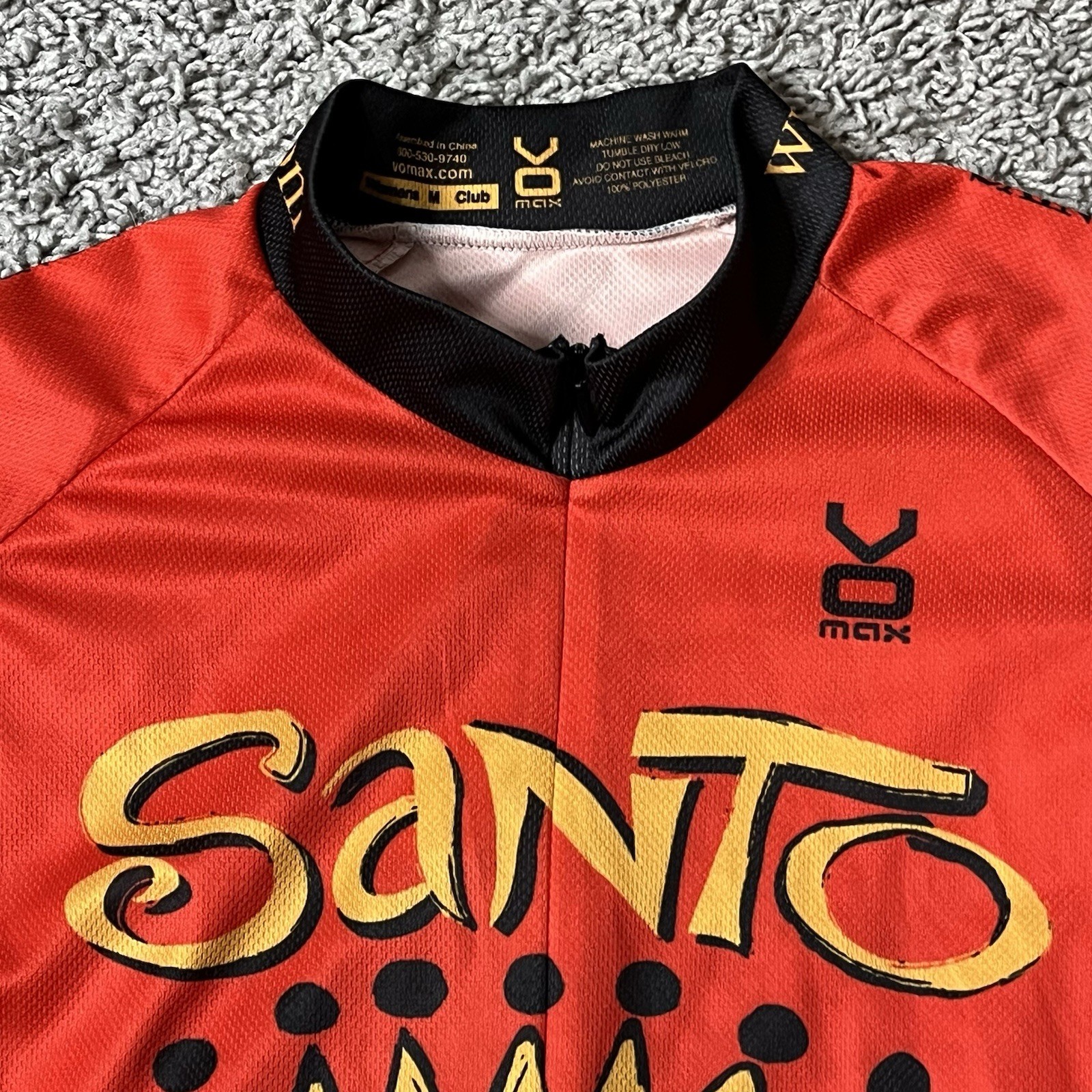 VoMax Cycling Jersey Womens Size Medium Red St Arnold Brewing Day of The Dead