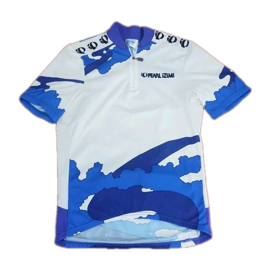 Pearl Izumi Cycling Jersey Mens Size Medium Graphic Print 1/4 Zip Made In USA