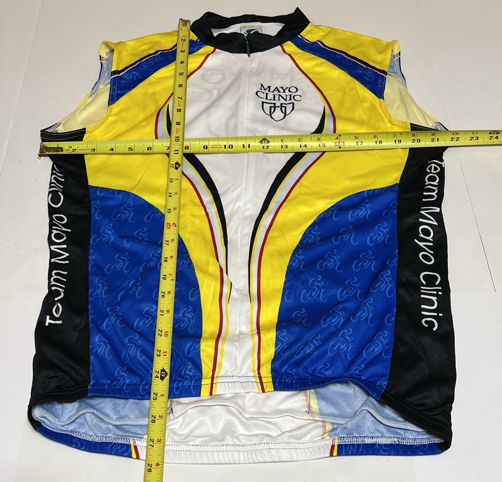 Voler Cycling Jersey Size Mens XL Team Mayo Clinic White Blue Yellow