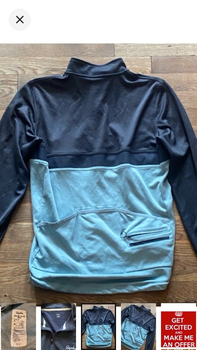 Rapha Long Sleeve Wool Blend Club Jersey Men’s Size XL Cycling Top