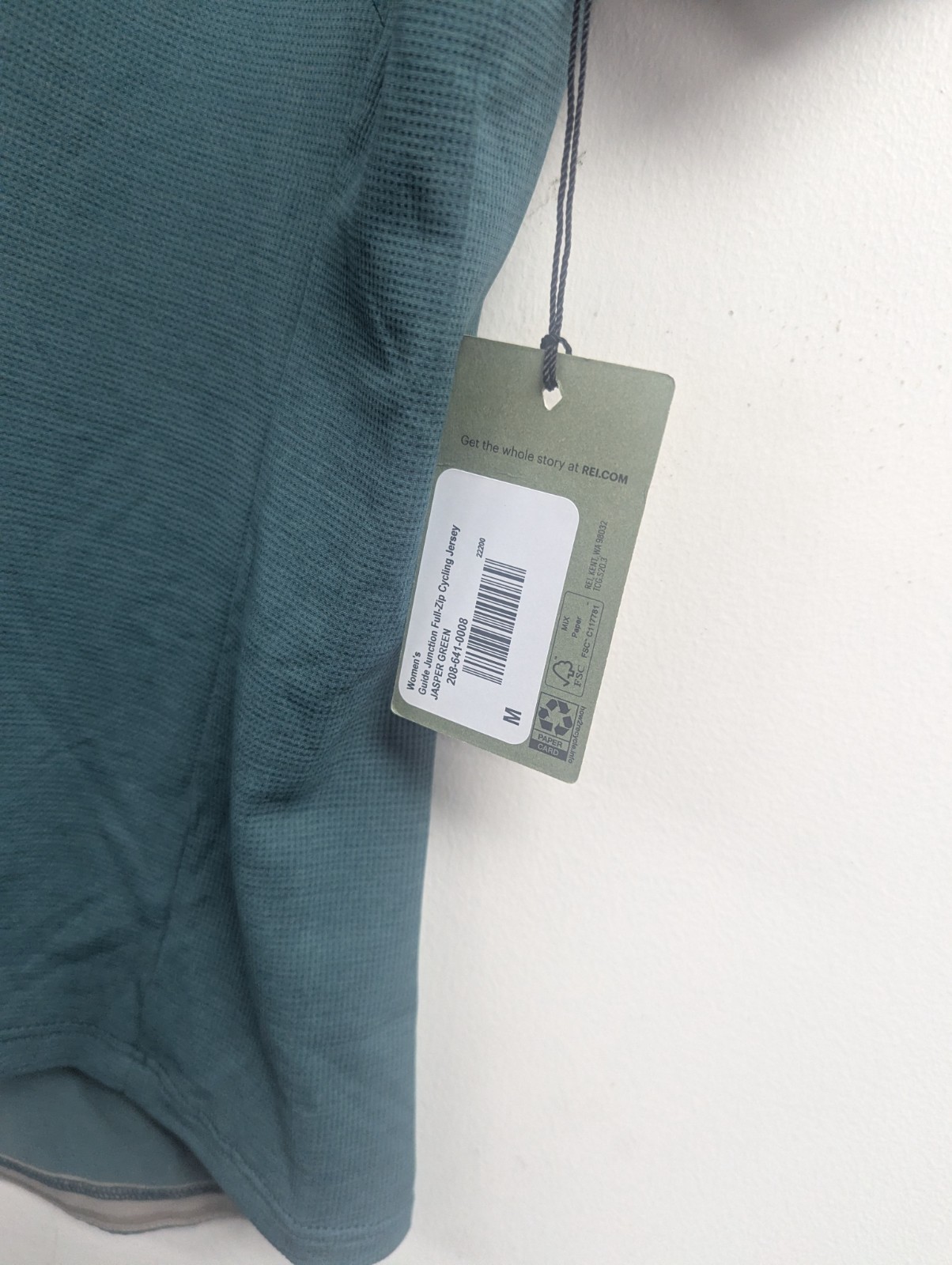 REI Co-op Guide Women’s NEW Full Zip Cycling Jersey Green Medium