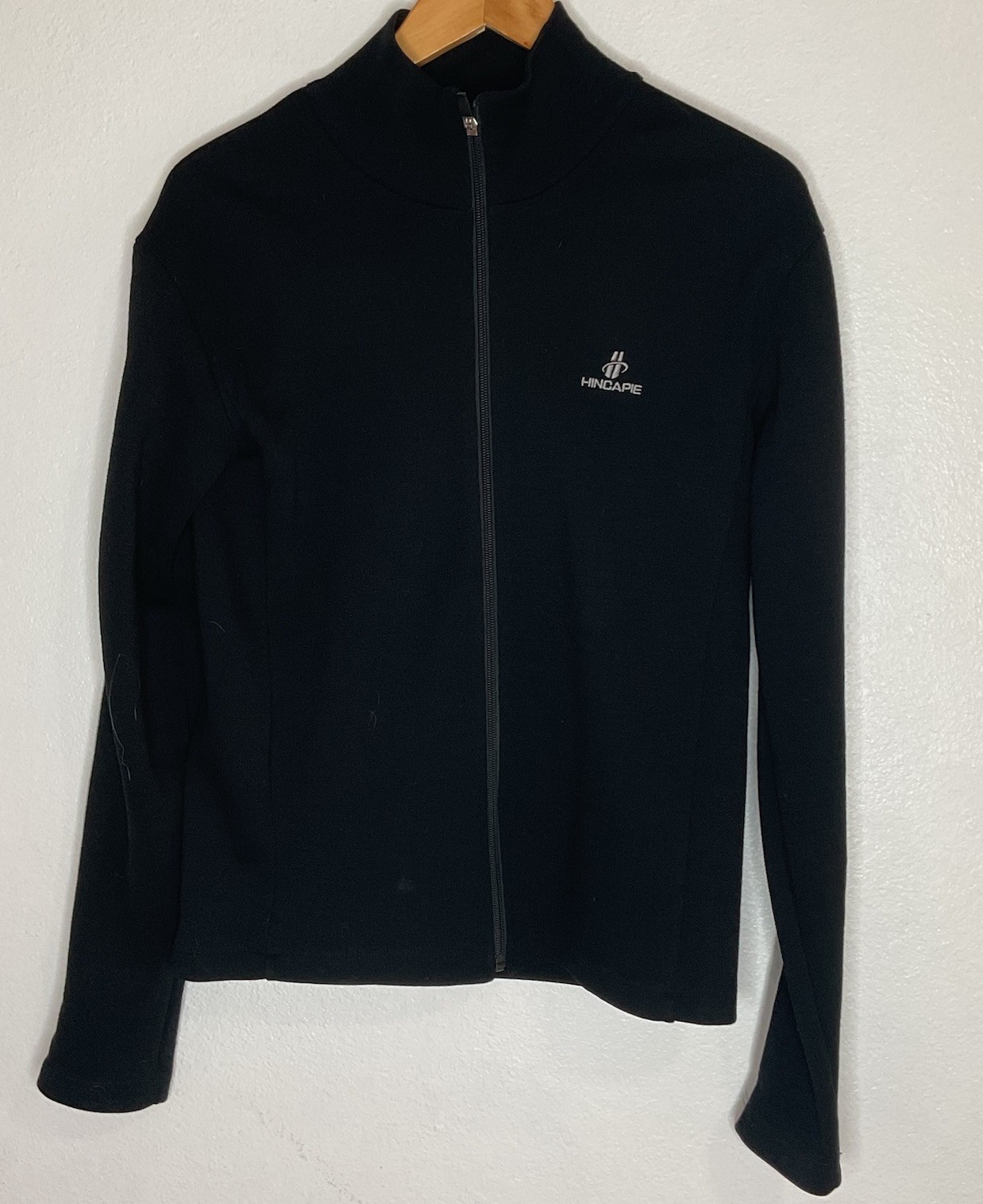 Hincapie Sportswear Merino Wool Black Sweater Jacket Cycling Full Zip Men Medium