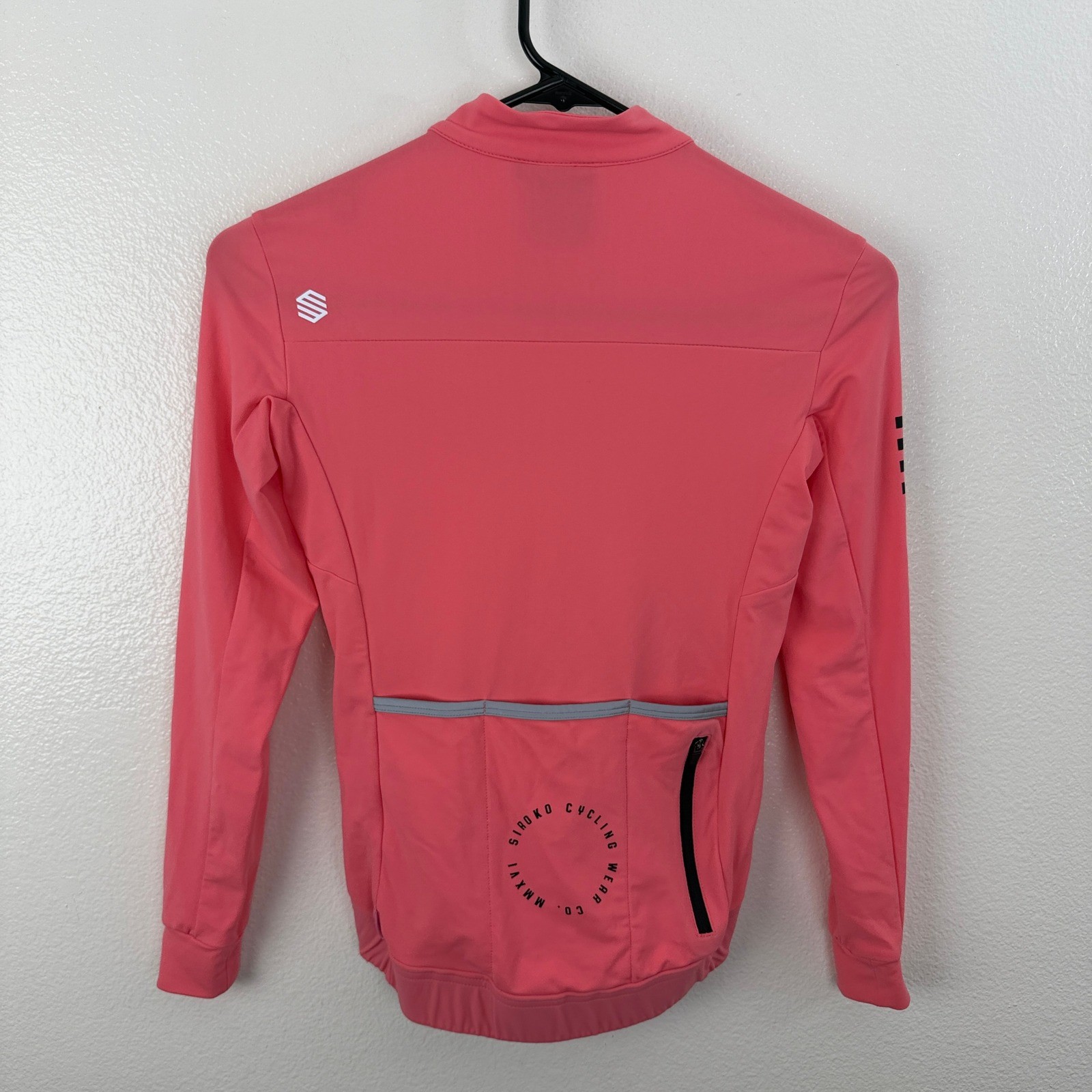Siroko Jersey Womens XS Pink Cycling Long Sleeve Full Zip Bike Top