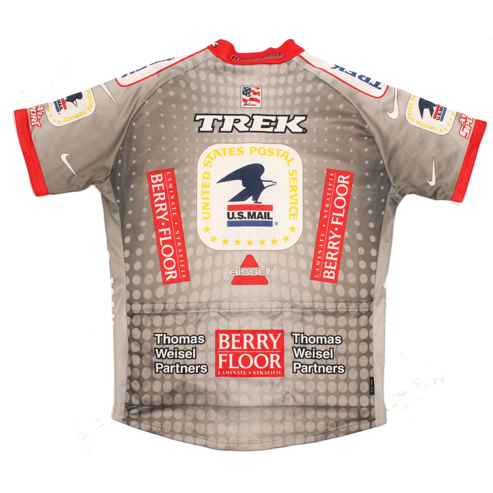 Nike Trek USPS Cycling Jersey Mens XL Bicycle Shirt 1/4 Zip Made in Italy