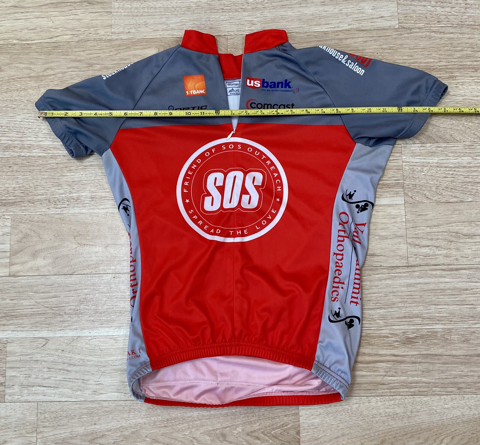 Peak 1 Cycling Jersey 3/4 Zip Red and Gray Women’s Size Medium Bicycle