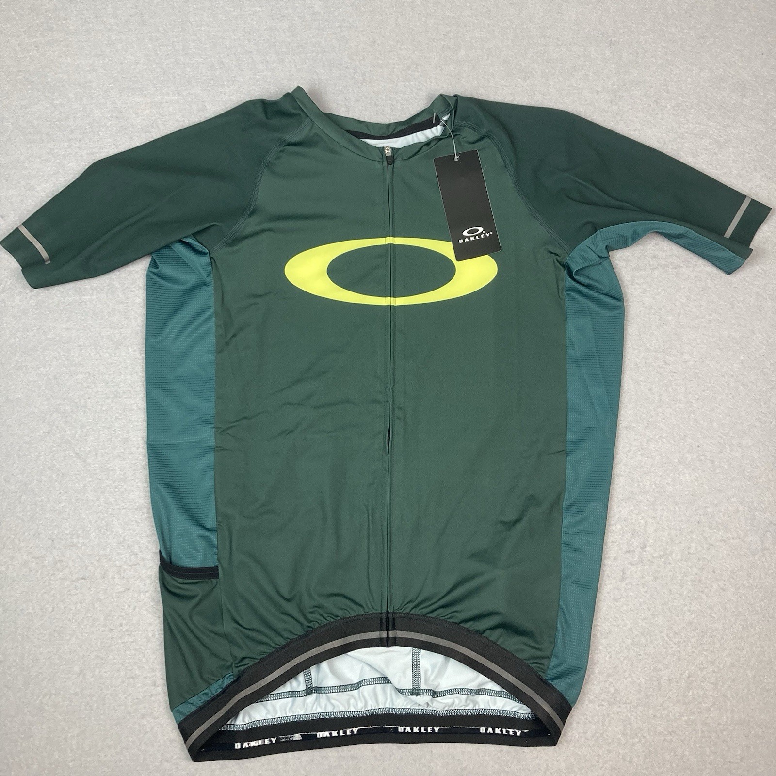 Oakley Icon Jersey 2.0 Hunter Green Full Zip Short Sleeve Cycling Jersey Men S