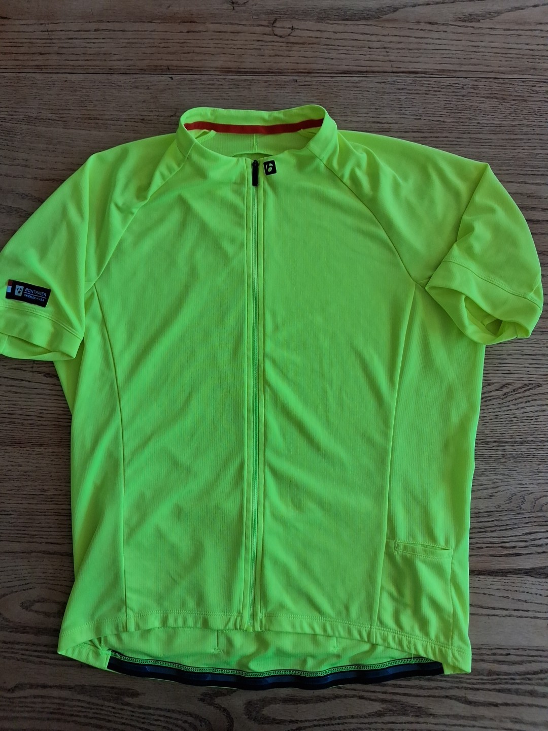 Bontrager Womens Hi-Viz Cycling Jersey Sz Large Neon Yellow Pockets