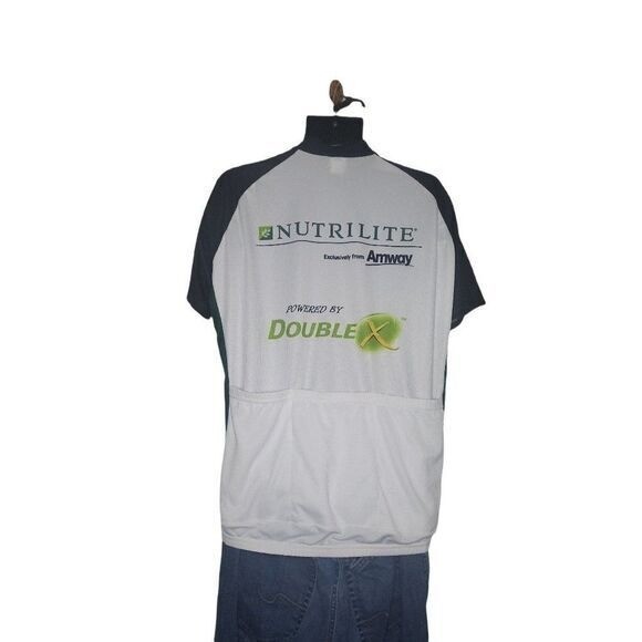 Voler Team Nutrilite Cycling Jersey Men XXL Grey Black Raglan Bike Shirt Race
