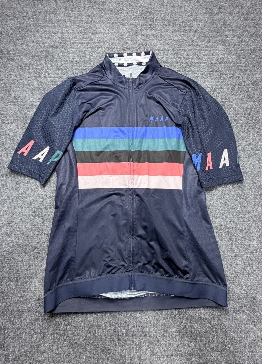 MAAP Men’s Worlds Pro Hex Jersey (RARE), Navy, Size: S Stretch