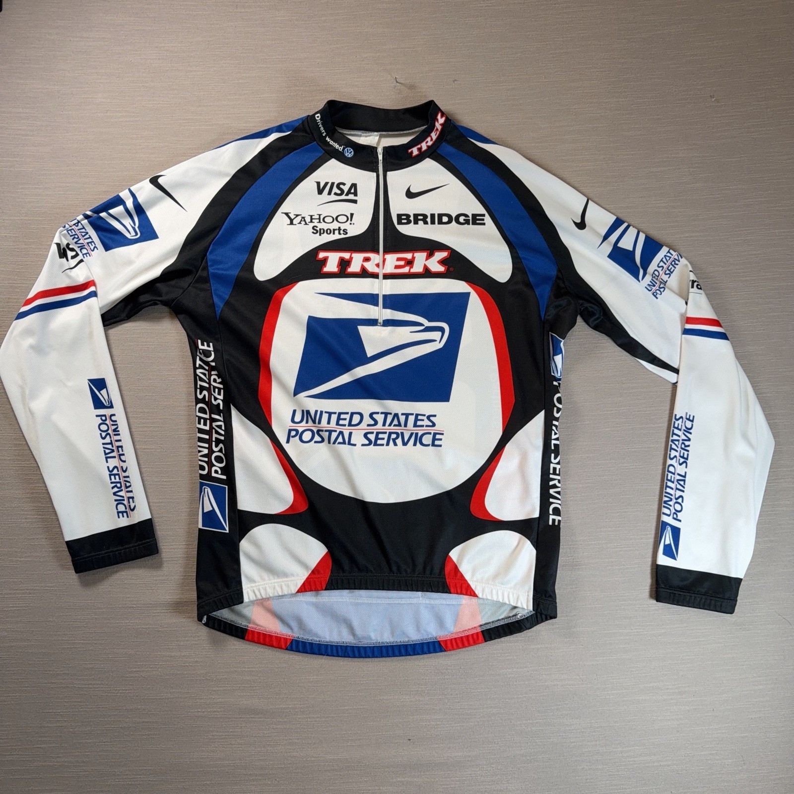 Men’s Cycling Shirt USPS USA Bridge TREK NIKE VISA XL 52
